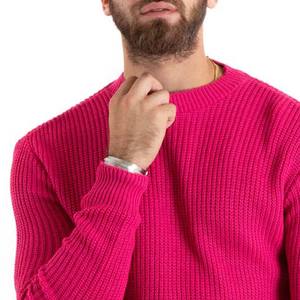 Suéter Personalizado con Logotipo OEM ODM Ronpex International para Hombre, de Algodón/Lana, Antiarrugas, Jacquard con Letras, Cuello Redondo, Holgado, para Invierno - Product Image 3