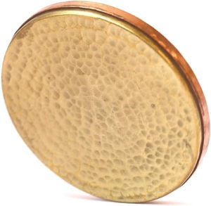 Ensemble de sous-verres réversibles élégants faits à la main en cuivre pur et laiton pour table de cuisine-sous-verres en cuivre rustiques grossiste - Product Image 2
