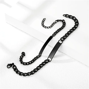 Bijoux personnalisés Bracelet chaîne à maillons carrés brillants simples Bracelet cubain sauvage tendance en acier inoxydable pour hommes - Product Image 2