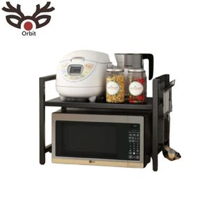 Estante para horno microondas de <span class=keywords><strong>2</strong></span> capas, estante de Metal ajustable, estante extensible para horno microondas para Cocina - Product Image 4
