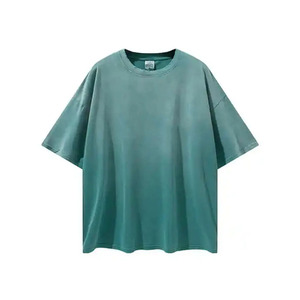 T-shirt à manches courtes surdimensionné en coton de première qualité avec logo personnalisé pour hommes, tissu tricoté solide, imprimé en bambou - Product Image 4