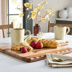 เขียงไม้สไตล์โบราณเขียงไม้สับสี่เหลี่ยมไม้มะม่วงเขียงเสิร์ฟแบบเรียบง่าย - Product Image 4