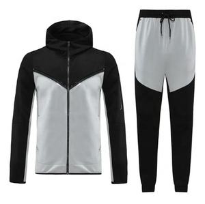 Ensemble de survêtement décontracté pour hommes adultes, sweat-shirt à capuche zippé, vêtements de sport, survêtement, taille surdimensionnée - Product Image 5