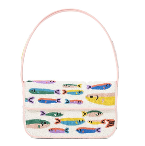 Bolso de mano de cuentas de semillas de arte indio con patrones de bordado hechos a mano, bolso de noche bordado con cuentas de semillas de glowin fashion - Product Image 3