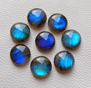 Labradorita azul de alta calidad MM Calibrar piedras preciosas Cabujón hecho a mano Tamaño:- 13X18MM ,10X14MM ,10X12MM,10MM, Y, 8MM Forma redonda - Product Image 2