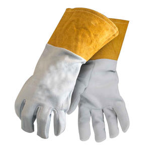 Guante de trabajo de cuero para hombres Guantes de trabajo de protección de manos Soldadura Antideslizante Trabajo de seguridad resistente a Cortes - Product Image 3