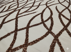 Embroidered <b>Net</b> <b>Fabric</b> Woven Cross Style Weft Knit Very Lightweight for Women - Product Image 5