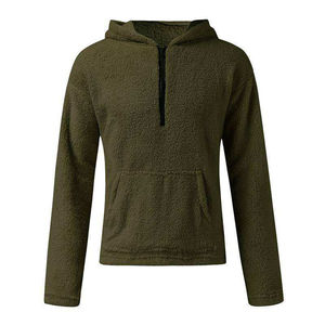 Latest Winter Pullover Hoodies Quick Dry Breathable <b>Sherpa</b> Fleece for <b>Men</b> Quality OEM Customizable Solid Pattern Knitted <b>Hoodie</b> - Product Image 4