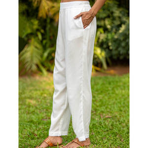 Women's Breathable <b>Chiffon</b> Straight Leg Sweatpants with Elastic Waist - Product Image 2