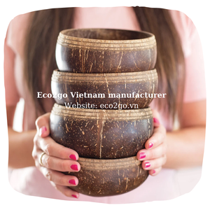 Cuenco de cáscara de coco con cuchara/Natural Ecológico Kokosnussschale Hecho a mano Logotipo personalizado Batido 500ml Cuenco de coco natural - Product Image 5