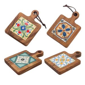 Posavasos cuadrado de madera de lujo moderno superventas de Acacia, posavasos de madera a granel para tapetes de mesa - Product Image 1