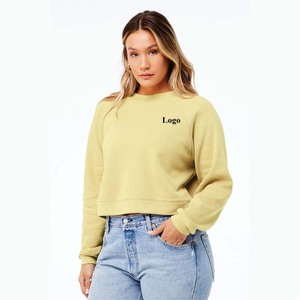 Nueva llegada Crop Top Invierno Polar transpirable de talla grande sudaderas con capucha y sudaderas de Pakistán cuello redondo servicio OEM 360g - Product Image 2