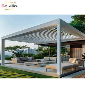 Pérgola con persianas <span class=keywords><strong>para</strong></span> lluvia y Sol de aluminio de diseño moderno <span class=keywords><strong>para</strong></span> patio en la <span class=keywords><strong>azotea</strong></span>, terraza y jardín - Product Image 3