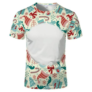 เสื้อยืดผู้ชายสีขาว100% โพลีเอสเตอร์ระเหิดเสื้อยืดสำหรับผู้ชายเสื้อยืดพิมพ์โลโก้ที่กำหนดเอง - Product Image 5