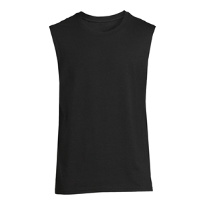 Débardeur noir Optimum Mobility pour homme, respirant, séchage rapide, coton/polyester écologique, emmanchures larges pour la gym, le sport et l'entraînement - Product Image 4