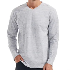 Wholesale High Quality Cotton Polyester Men t shirt custom full sleeve
