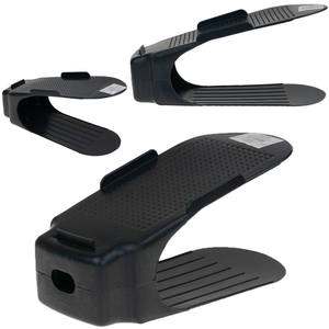 Black <b>Shoe</b> Organizer and Clothing <b>Wardrobe</b> Shelf Durable <b>Shoe</b> Holder with Convenient Storage Solution - Product Image 2