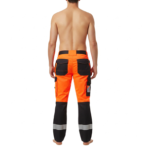 Pantalon de travail unisexe en coton léger, sécurité ANSI classe 2, imperméable, avec LED, haute visibilité, logo personnalisé, multi-poches - Product Image 3