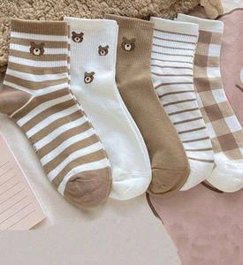 Vintage Graphic Crew <b>Socks</b> Streetwear Style Breathable Cotton Daily Wear Trendy Design For Fashion Brands Retail Wholesale - Product Image 2