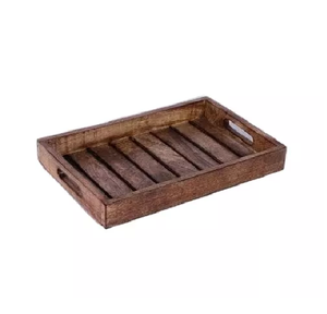 Plateau de service en bois pour pâtes, hamburgers, restauration rapide, service à thé, ustensiles de bar de luxe, plateau de service plat en bois pour mariage - Product Image 6