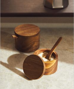 Handmade Wooden <b>Salt</b> Box with Lid Good Quality Low Factory Price Wholesale Supply - Product Image 1