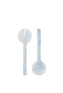 Ensemble de cuillères et de fourchettes à salade en résine décorative, design moderne, haute qualité, fête, long manche, couverts de table écologiques - Product Image 2