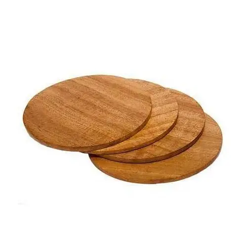 Porta-copos de madeira de qualidade industrial em forma redonda com suporte para decorar utensílios de mesa, porta-copos de madeira mais vendidos