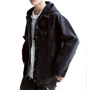 Chaqueta Vaquera de Alta Calidad para Hombre, Cuello Alto, Logotipo Frontal, Precio Bajo, Ropa de Calle Moderna, Personalizable, Venta al por Mayor - Product Image 3