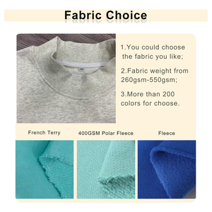 Sudadera Personalizada 100% Algodón Grueso, Bordada, Suave, de Cuello Alto, Cuello Redondo, Holgada, con Cuello Simulado para Mujer - Product Image 2