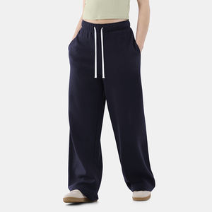 กางเกงจ็อกเกอร์ผ้าแคนวาสสำหรับผู้หญิง สไตล์สตรีทแวร์ สำหรับฤดูหนาว ระบายอากาศได้ดี เหมาะสำหรับออกกำลังกาย เอวกลาง ผ้าฝ้าย 100% มีเชือกผูก - Product Image 3