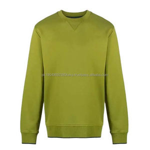 Ropa informal para hombre, Jersey de algodón de gran tamaño, sudaderas con diseño de logotipo personalizado, bloque de Color transpirable, 100% algodón, cuello redondo básico - Product Image 2