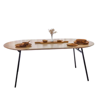 Mesa de Comedor de Madera Mindi Negra para Banquetes, Restaurantes, Hoteles, Villas, Resorts, Cafés, Mobiliario Comercial para Hostelería, Venta al Por Mayor