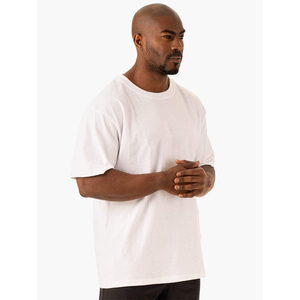 Camiseta de talla grande con precio de descuento para hombre, Camiseta de algodón 100% en blanco, camiseta de gran tamaño - Product Image 4