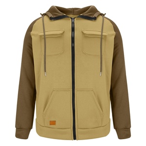 เสื้อฮู้ดดี้ทรงครอปคุณภาพสูง งานปักลายวินเทจแบบดิสเทรส ตัดเย็บพิเศษ ซักย้อมสีแบบแอซิดสโตนวอช สำหรับผู้ชาย - Product Image 3