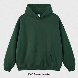 Sudadera con Capucha de Felpa 100% Algodón para Hombre, Estilo Urbano, Gruesa, Texturizada, con Estampado Digital, Teñido Liso, Ecológica y Antipilling - Product Image 4