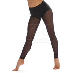 Vêtements de fitness fabriqués en usine, leggings en maille pour femmes, leggings de yoga en maille à la taille élastique personnalisés - Product Image 1