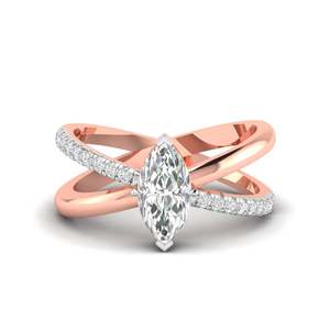 Anillo solitario con diamante de corte marquesa de 1.17 quilates, color F, claridad VS, diamante cultivado en laboratorio, en oro de 14 quilates, para bodas, compromisos y fiestas. - Product Image 1