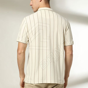 T-shirt polo à manches courtes surdimensionné pour hommes de haute qualité vêtements personnalisés à séchage rapide pour tissu tricoté d'été - Product Image 4