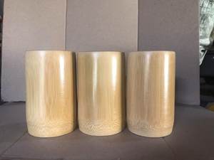 Vintage Petit Tube de bambou naturel résistant à la chaleur isolé Liqueur Thé Café Boisson Tasse - Product Image 2