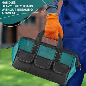 Bolsa de Herramientas Resistente con Base Reforzada y Múltiples Compartimentos, Bolsa de Herramientas Impermeable con Bolsillos con Cremallera y Asa de Transporte - Product Image 6