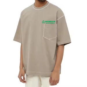 T-shirts amples à manches courtes pour homme, 100% coton, col rond, décontractés, à imprimer, vente en gros, best-seller, pour l'été - Product Image 6