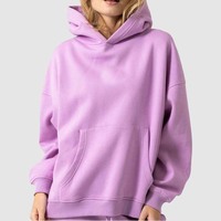 Sweat-shirts à capuche pour femmes en toile de coton de haute qualité, streetwear d'hiver, personnalisables, coupe ample, service OEM