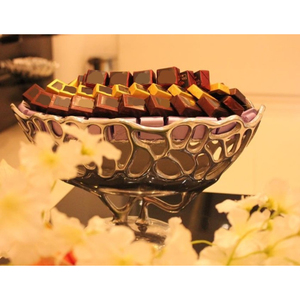 Mesa de diseño clásico, cuenco decorativo para servir dulces de Chocolate, cuenco de Metal plateado de alta calidad para bodas, otros eventos especiales - Product Image 5