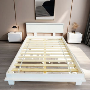 Kids <b>Bed</b> Minimalist <b>White</b> Rubber and MDF <b>Single</b> Frames for Babies and Children - Product Image 6
