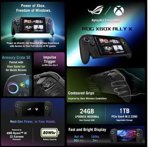 Consola de Juegos Portátil Auténtica R O G X b o x Ally X de 7 Pulgadas FHD 120Hz, Suscripción Premium a Game Pass de 3 Meses - Product Image 4