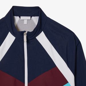 Chaqueta Deportiva de Nailon Transpirable Personalizada al por Mayor, Chaqueta Cortavientos de Secado Rápido de Talla Grande con Bloques de Color y Decoración Bordada - Product Image 3