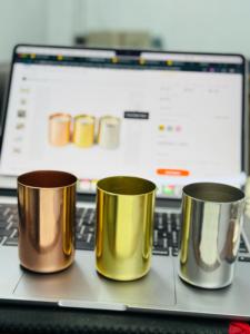 Living Room Candle <b>Wax</b> Jar <b>Wax</b> <b>Pot</b> Tabletop Steel Best Handmade Gifts Decorative Metal Made in India Home Decoration Silver Bowl - Product Image 3