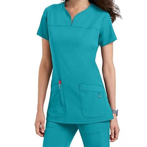 Uniformes Médicos Personalizados de Moda, Blusas de Enfermería OEM de Alta Calidad en Algodón/Poliéster/Spandex para Uso Hospitalario, Blusas para Mujer - Product Image 2
