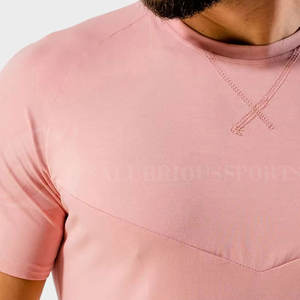 เสื้อยืดคอกลมทรงสปอร์ต แห้งเร็ว ผ้าแคนวาส สำหรับผู้ชาย ออกแบบเองได้ ทรงเข้ารูป ไร้ตะเข็บ แขนสั้น แห้งเร็ว โลโก้ด้านหน้า - Product Image 4