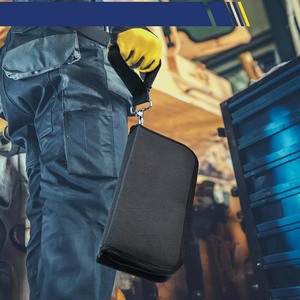 Portaherramientas de Tela Oxford de PU de Alta Calidad |   Bolsa de Almacenamiento Multiusos |   Estuche Organizador Portátil para Matrices de Crimpadora de Cables | - Product Image 4
